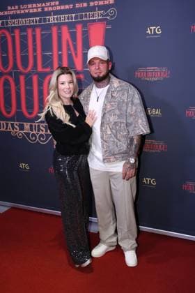 Selina Herrmann and Daniel Petersen at the premiere of the new leading actress SarahEngels from the musical Moulin Rouge on 13 11 2025 in Cologne Moulin Rouge musical celebrates premiere with new leading actress in Cologne