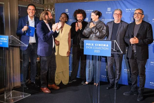 Prix Cinema Evok Collection - Paris Vincent Macaigne, Eye Haïdara, William Lebghil, Joséphine Japy and Eric Toledano attend the Prix Cinema Evok Collection held at the Hotel Brach in Paris, France, on November 13, 2025. Photo by David Boyer ABACAPRESS.COM Paris France  Copyright: xBoyerxDavid ABACAx