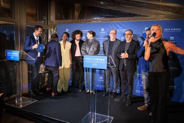 Prix Cinema Evok Collection - Paris Eye Haïdara, William Lebghil, Joséphine Japy, Eric Toledano and Olivier Nakache attend the Prix Cinema Evok Collection held at the Hotel Brach in Paris, France, on November 13, 2025. Photo by David Boyer ABACAPRESS.COM Paris France  Copyright: xBoyerxDavid ABACAx