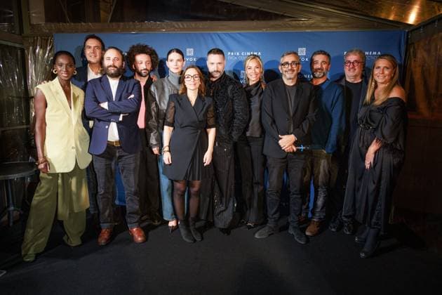 Prix Cinema Evok Collection - Paris Eye Haïdara, Vincent Macaigne, William Lebghil, Joséphine Japy, Eric Toledano and Olivier Nakache attend the Prix Cinema Evok Collection held at the Hotel Brach in Paris, France, on November 13, 2025. Photo by David Boyer ABACAPRESS.COM Paris France  Copyright: xBoyerxDavid ABACAx
