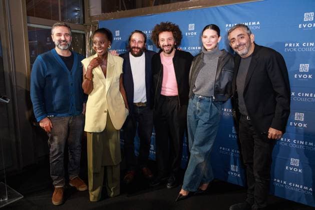 Prix Cinema Evok Collection - Paris Olivier Nakache, Eye Haïdara, Vincent Macaigne, William Lebghil, Joséphine Japy and Eric Toledano attend the Prix Cinema Evok Collection held at the Hotel Brach in Paris, France, on November 13, 2025. Photo by David Boyer ABACAPRESS.COM Paris France  Copyright: xBoyerxDavid ABACAx