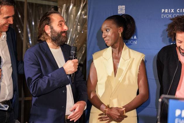 Prix Cinema Evok Collection - Paris Vincent Macaigne and Eye Haïdara attend the Prix Cinema Evok Collection held at the Hotel Brach in Paris, France, on November 13, 2025. Photo by David Boyer ABACAPRESS.COM Paris France  Copyright: xBoyerxDavid ABACAx