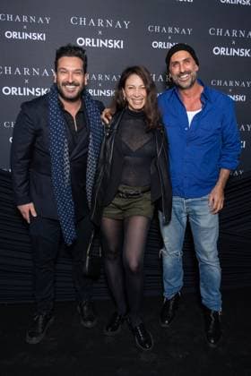 Maison Charnay x Richard Orlinski Event NB Denny Imbroisi, Silvia Notargiacomo and Dr Oren Marco attends the Maison Charnay x Richard Orlinski Capsule Collection Launch At Atelier Vendome on November 14, 2025 in Paris, France. Photo by Nasser Berzane ABACAPRESS.COM Paris France  Copyright: xBerzanexNasser ABACAx