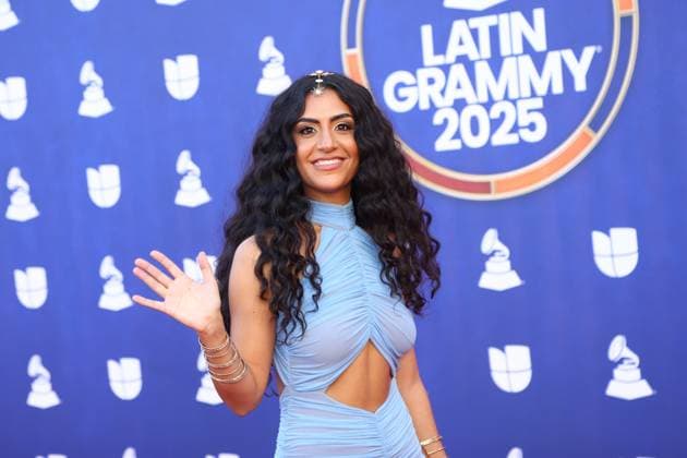Julieta Rada arrives for the 26th annual Latin Grammy Awards at the MGM Garden Arena in Las Vegas, Nevada on Thursday, November 13, 2025.  LAV20251113035 JAMESxATOA