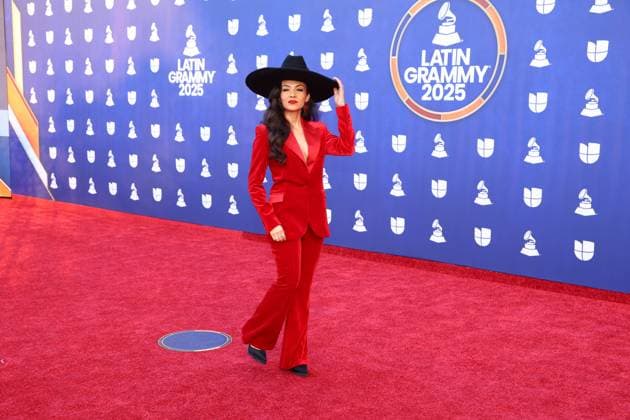 Lupita Infante arrives for the 26th annual Latin Grammy Awards at the MGM Garden Arena in Las Vegas, Nevada on Thursday, November 13, 2025.  LAV20251113046 JAMESxATOA
