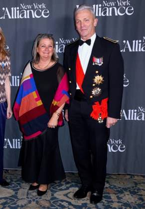 L Alliance Gala 2025 - NYC François Lecointre and Isabelle Lecointre attend the Gala L Alliance Gala at the Plaza Hotel in New York, NY on November 13, 2025. Photo by Charles Guerin ABACAPRESS.COM New York City NY United States  Copyright: xGuerinxCharles ABACAx