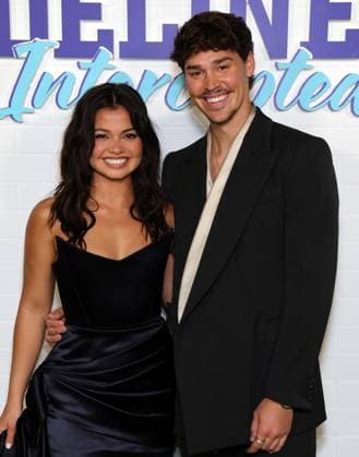 13 November 2025 - Los Angeles, California - Siena Agudong, Noah Beck. Los Angeles premiere of Tubis YA Original Film SIDELINED 2: INTERCEPTED held at Pacific Design Center. Los Angeles USA - ZUMAa123 20251113_zaa_a123_016 Copyright: xADx
