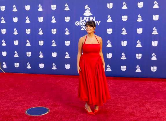 Argentinian singer Camilu attends the red carpet event for the 26th Annual Latin Grammy Awards ceremony at the MGM Grand Garden Arena in Las Vegas, Nevada, USA, 13 November 2025. Latin Grammy awarding ceremony in Las Vegas !ACHTUNG: NUR REDAKTIONELLE NUTZUNG!  Copyright: xArmandoxArorizox USA6355 20251114-55018532900008_1008