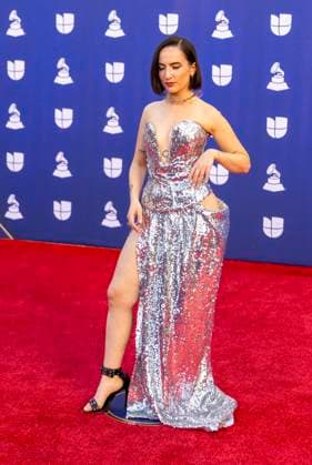 The Chilean-Peruvian singer Shirel poses on the red carpet during 26th Latin Grammy awarding ceremony at MGM Grand Garden Arena in Las Vegas, Nevada, USA, 13 November 2025. Latin Grammy awarding ceremony in Las Vegas !ACHTUNG: NUR REDAKTIONELLE NUTZUNG!  Copyright: xArmandoxArorizox USA6364 20251114-55018533172009_1009
