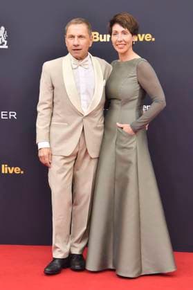 Richy Müller with wife Christl Stumhofer at the 77 Bambi Awards 2025 at the Bavaria Film Studios in Munich, 13 11 2025 Foto:xB.xInsingerx xFuturexImagex bambi_5160