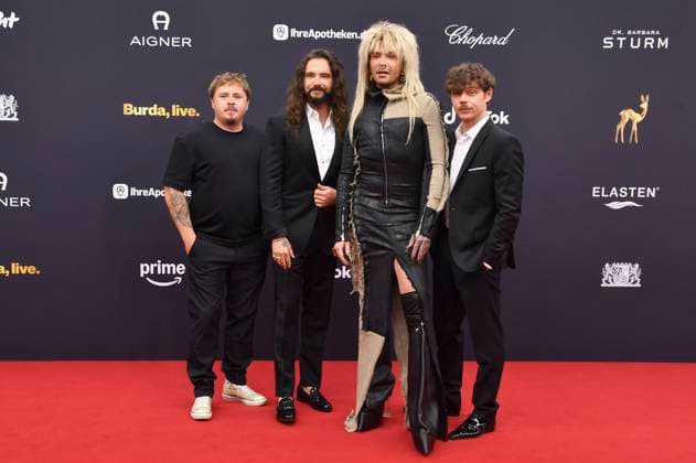Gustav Schäfer, Tom Kaulitz, Bill Kaulitz and Georg Listing from Tokio Hotel at the 77 Bambi Awards 2025 in the Bavaria Filmstudios Munich, 13 11 2025 Foto:xB.xInsingerx xFuturexImagex bambi_5231