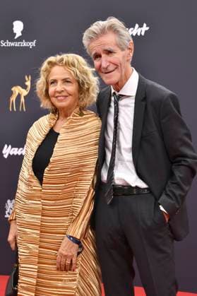 Michaela May with husband Bernd Schadewald at the 77 Bambi Awards 2025 in the Bavaria Filmstudios Munich, 13 11 2025 Foto:xB.xInsingerx xFuturexImagex bambi_5330