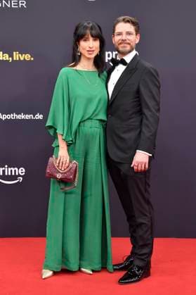 Stephanie Stumph with partner Florian Santner at the 77 Bambi Awards 2025 in the Bavaria Filmstudios Munich, 13 11 2025 Foto:xB.xInsingerx xFuturexImagex bambi_5424