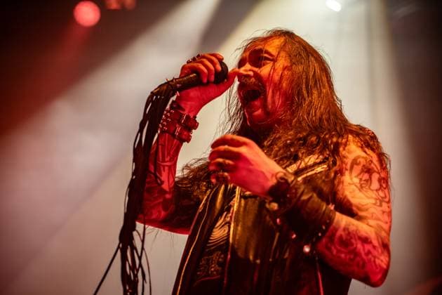 Amorphis live in Copenhagen, Denmark Copenhagen, Denmark. 13th, November 2025. The Finnish heavy metal band Amorphis performs a live concert at Poolen in Copenhagen. Here vocalist Tomi Joutsen is seen live on stage. Denmark, Copenhagen  Copyright: xGonzalesxPhoto NikolajxBransholmx