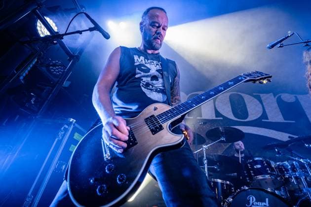 Amorphis live in Copenhagen, Denmark Copenhagen, Denmark. 13th, November 2025. The Finnish heavy metal band Amorphis performs a live concert at Poolen in Copenhagen. Here guitarist Tomi Koivusaari is seen live on stage. Denmark, Copenhagen  Copyright: xGonzalesxPhoto NikolajxBransholmx