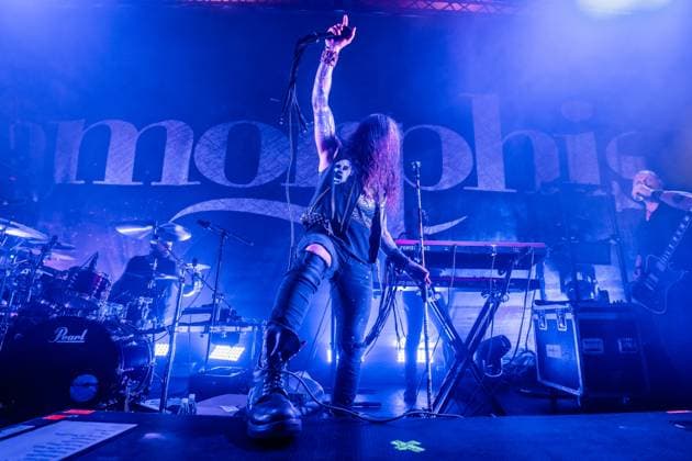 Amorphis live in Copenhagen, Denmark Copenhagen, Denmark. 13th, November 2025. The Finnish heavy metal band Amorphis performs a live concert at Poolen in Copenhagen. Here vocalist Tomi Joutsen is seen live on stage. Denmark, Copenhagen  Copyright: xGonzalesxPhoto NikolajxBransholmx