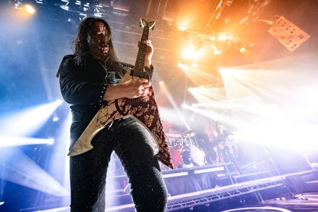 Arch Enemy live in Copenhagen, Denmark Copenhagen, Denmark. 13th, November 2025. The Swedish melodic death metal band Arch Enemy performs a live concert at Poolen in Copenhagen. Here guitarist Michael Amott is seen live on stage. Denmark, Copenhagen  Copyright: xGonzalesxPhoto NikolajxBransholmx