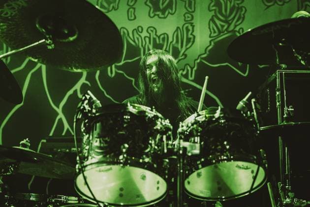 Gatecreeper live in Copenhagen, Denmark Copenhagen, Denmark. 13th, November 2025. The American death metal band Gatecreeper performs a live concert at Poolen in Copenhagen. Here drummer Matt Arrebollo is seen live on stage. Denmark, Copenhagen  Copyright: xGonzalesxPhoto NikolajxBransholmx