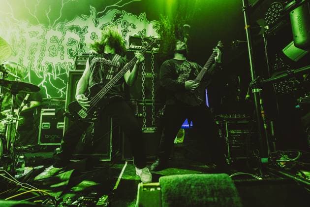 Gatecreeper live in Copenhagen, Denmark Copenhagen, Denmark. 13th, November 2025. The American death metal band Gatecreeper performs a live concert at Poolen in Copenhagen. Here bass player Alex Brown is seen live on stage with guitarist Israel Garza. Denmark, Copenhagen  Copyright: xGonzalesxPhoto NikolajxBransholmx