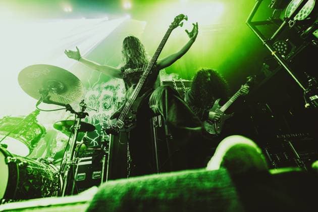 Gatecreeper live in Copenhagen, Denmark Copenhagen, Denmark. 13th, November 2025. The American death metal band Gatecreeper performs a live concert at Poolen in Copenhagen. Here bass player Alex Brown is seen live on stage with guitarist Israel Garza. Denmark, Copenhagen  Copyright: xGonzalesxPhoto NikolajxBransholmx