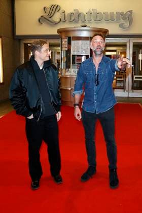 Matthias Schweighöfer and Erik Schmitt at the premiere of the movie Das Leben der Wünsche at Lichtburg Essen, 13 11 2025 Foto:xT.xSchröerx xFuturexImagex wuensche_essen_5109