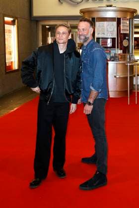 Matthias Schweighöfer and Erik Schmitt at the premiere of the movie Das Leben der Wünsche at Lichtburg Essen, 13 11 2025 Foto:xT.xSchröerx xFuturexImagex wuensche_essen_5111
