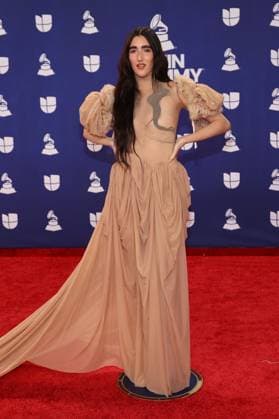 Judeline arrives for the 26th annual Latin Grammy Awards at the MGM Garden Arena in Las Vegas, Nevada on Thursday, November 13, 2025.  LAV20251113174 JAMESxATOA