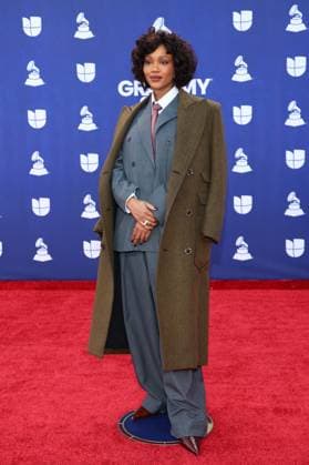 Luedji Luna arrives for the 26th annual Latin Grammy Awards at the MGM Garden Arena in Las Vegas, Nevada on Thursday, November 13, 2025.  LAV20251113114 JAMESxATOA