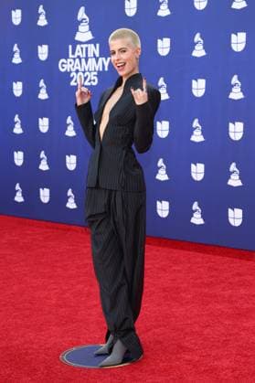 Annasofia arrives for the 26th annual Latin Grammy Awards at the MGM Garden Arena in Las Vegas, Nevada on Thursday, November 13, 2025.  LAV20251113115 JAMESxATOA