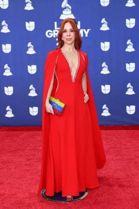 Ana Gonzalez arrives for the 26th annual Latin Grammy Awards at the MGM Garden Arena in Las Vegas, Nevada on Thursday, November 13, 2025.  LAV20251113119 JAMESxATOA