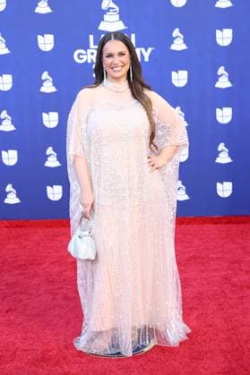 Christine D Clario arrives for the 26th annual Latin Grammy Awards at the MGM Garden Arena in Las Vegas, Nevada on Thursday, November 13, 2025.  LAV20251113051 JAMESxATOA
