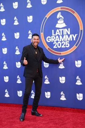 Luis Angel El Flaco arrives for the 26th annual Latin Grammy Awards at the MGM Garden Arena in Las Vegas, Nevada on Thursday, November 13, 2025.  LAV20251113064 JAMESxATOA