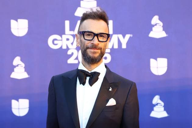Panos A. Panay, President, The Recording Academy, arrives for the 26th annual Latin Grammy Awards at the MGM Garden Arena in Las Vegas, Nevada on Thursday, November 13, 2025.  LAV20251113073 JAMESxATOA
