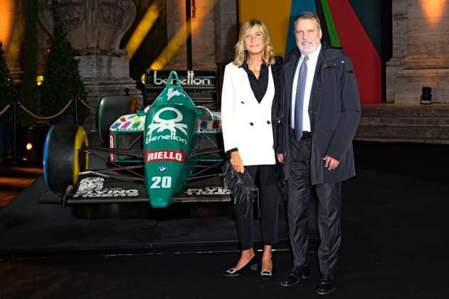 Myrta Merlino and Marco Tardelli at the premiere of the Sky documentary Benetton Formula at Space Cinema Moderno Rome, 13 11 2025 Foto:xA.xM.xTinghinox xFuturexImagex benetton_5135