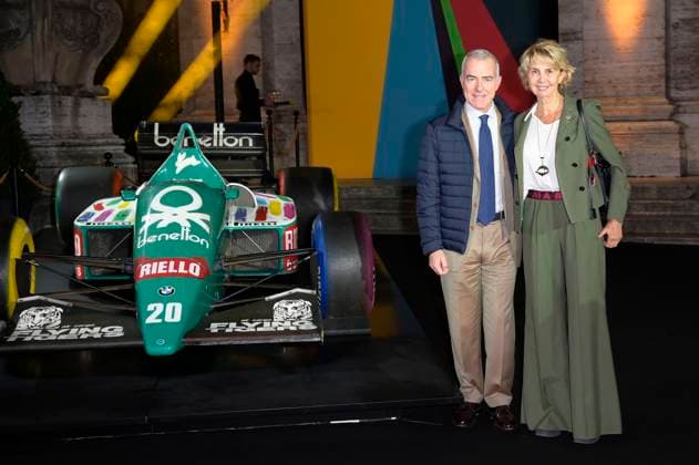 Giampiero Letta and Rossana Ridolfi at the premiere of the Sky documentary Benetton Formula at Space Cinema Moderno Rome, 13 11 2025 Foto:xA.xM.xTinghinox xFuturexImagex benetton_5137