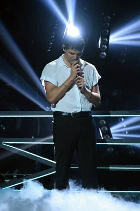 November 14, 2025, Milan, Rome, Italy: X Factor 2025 TV broadcast, episode 4. In the photo: Erocaddeo . Milan, Italy 14 November 2025 Milan Italy  - ZUMAa289 20251114_zia_a289_094 Copyright: xAgfx