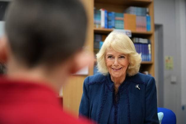 King Charles III visits Wales Britain s Queen Camilla listens to students as she visits Cyfarthfa Primary School to join pupils taking part in a guided reading programme and attends a school assembly in Merthyr Tydfil, Wales, Friday, Nov. 14, 2025., Credit:Kin Cheung Avalon GBR, Merthyr Tydfil  Copyright: xKinxCheungx xAvalonx 1052413680