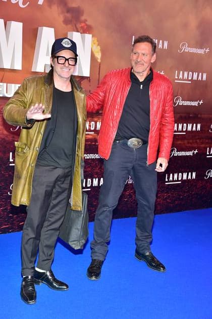 European premiere of landmann Bruno Eyron with Ralf Moeller Arrival red carpet for the European premiere of landmann in berlin on 14 11,2025 Photopress Mueller