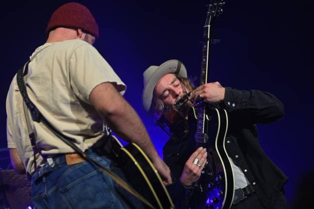 French blues country folk trio Dirty Deep performs during the Blues Alive festival 2025 in Sumperk, Czech Republic, November 14, 2025. (CTKxPhoto LudekxPerina) CTKPhotoP2025111408771  CTKPhotoP2025111408771