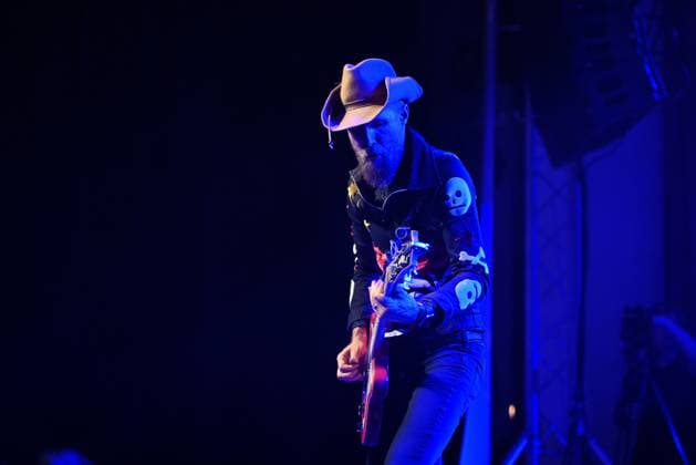 Guitarist Robin Davey of Beaux Gris Gris & The Apocalypse performs during the Blues Alive festival 2025 in Sumperk, Czech Republic, on November 14, 2025. (CTKxPhoto LudekxPerina) CTKPhotoP2025111409160  CTKPhotoP2025111409160