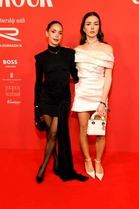 abb GlamourWomen Andrea Subotic and LYZA as guests on the red carpet at the 3 GLAMOUR WOMEN OF THE YEAR AWARD at The Ritz Carlton Hotel Berlin on 14 11 2025 in Berlin Berlin Germany