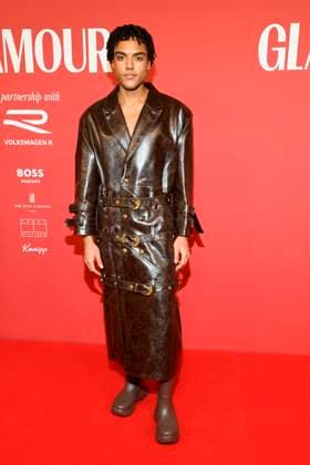 abb GlamourWomen Lamin Leroy Gibba as a guest on the red carpet at the 3 GLAMOUR WOMEN OF THE YEAR AWARD at The Ritz Carlton Hotel Berlin on 14 11 2025 in Berlin Berlin Germany