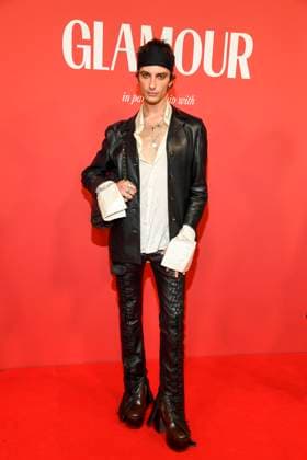 abb GlamourWomen Dustin Hanke as a guest on the red carpet at the 3 GLAMOUR WOMEN OF THE YEAR AWARD at The Ritz Carlton Hotel Berlin on 14 11 2025 in Berlin Berlin Germany