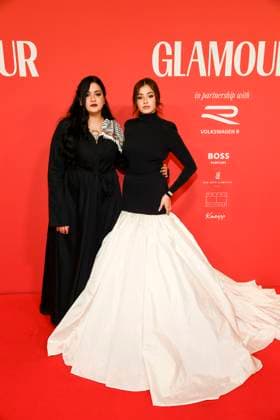 abb GlamourWomen Sarah Mardini and Yusra Mardini as guests on the red carpet at the 3 GLAMOUR WOMEN OF THE YEAR AWARD at The Ritz Carlton Hotel Berlin on 14 11 2025 in Berlin Berlin Germany