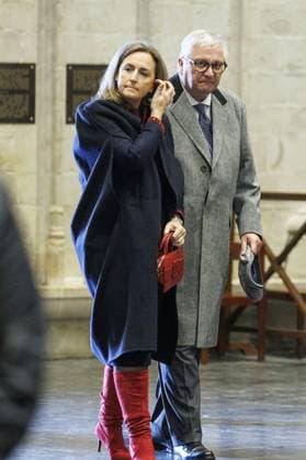 Princess Claire of Belgium and Prince Laurent of Belgium arrive for the Te Deum mass, on the occasion of the King s Feast, at the Saint Michael and St Gudula Cathedral (Cathedrale Saints Michel et Gudule Sint-Michiels- en Sint-Goedelekathedraal) in Brussels on Saturday 15 November 2025.  NICOLASxMAETERLINCK 141732218