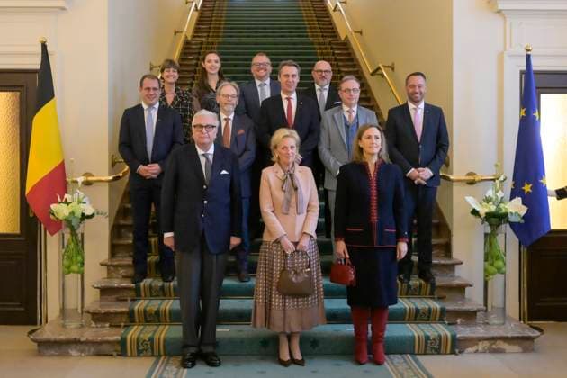 2025 Kings Day Celebration At House Of Representatives Of Belgium BRUSSELS, BELGIUM - NOVEMBER 15: Her Royal Highness Princess Astrid and Their Royal Highnesses Prince Laurent and Princess Claire pictured attending the ceremony organised by the House of Representatives, the Senate and the Federal Government at the Palace of the Nation on the occasion of the King s Birthday. This year s theme is Diplomacy in a changing world. on November 15, 2025 in Brussels, Belgium, 15 11 2025 Brussels Belgium  Copyright: xPhilipxReynaersx