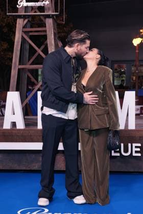 14 11 2025 , Mike Heiter and Leyla Lahouar at the European premiere of Landman season 2, Zoo Palast, Berlin, Berlin