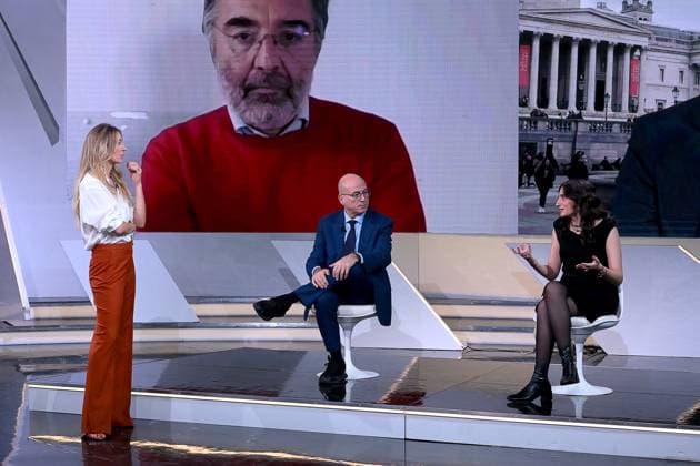 Milan, TV Show TV Talk, Rai 3 - Mia Ceran, Ginevra Leganza, Aldo Cazzullo  Copyright: xAlbertoxTerenghix xipa-agency.netx xComi Terenghix IPA_Agency_IPA67988242