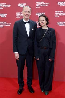 15 11 2025, Cedrik Neike, CEO Siemens, and wife Friederike Neike, at the 24 Prize for Understanding and Tolerance at the Jewish Museum in Berlin, Berlin Germany, Germany