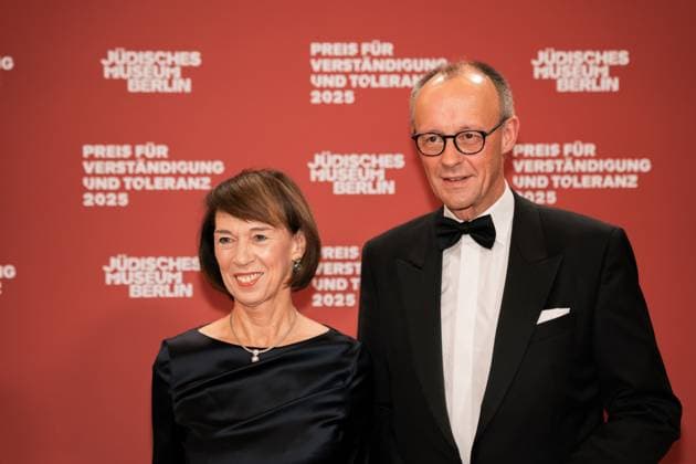 Germany, Culture, Prize for Understanding and Tolerance 2025 Jewish Museum Berlin Federal Chancellor Friedrich Merz CDU with Mrs. Charlotte Merz Copyright: xJamesxZabelx